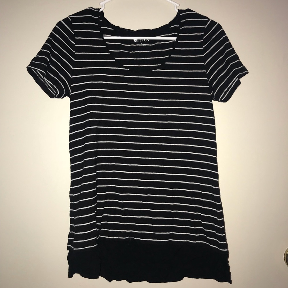 Striped black and white shirt